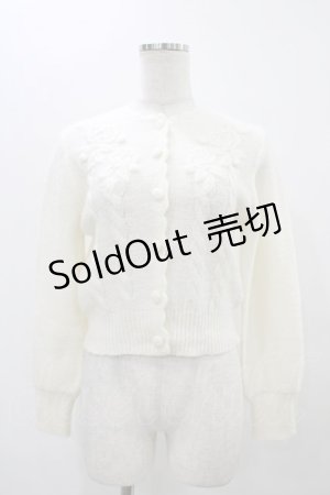 画像: an another angelus / ローズ刺繍ケーブルニットカーディガン Free OFF WHITE H-25-11-16-1038-CA-TO-NS-ZH