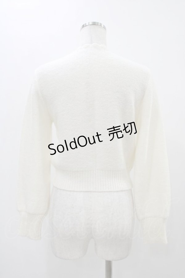 画像2: an another angelus / ローズ刺繍ケーブルニットカーディガン Free OFF WHITE H-25-11-16-1038-CA-TO-NS-ZH (2)