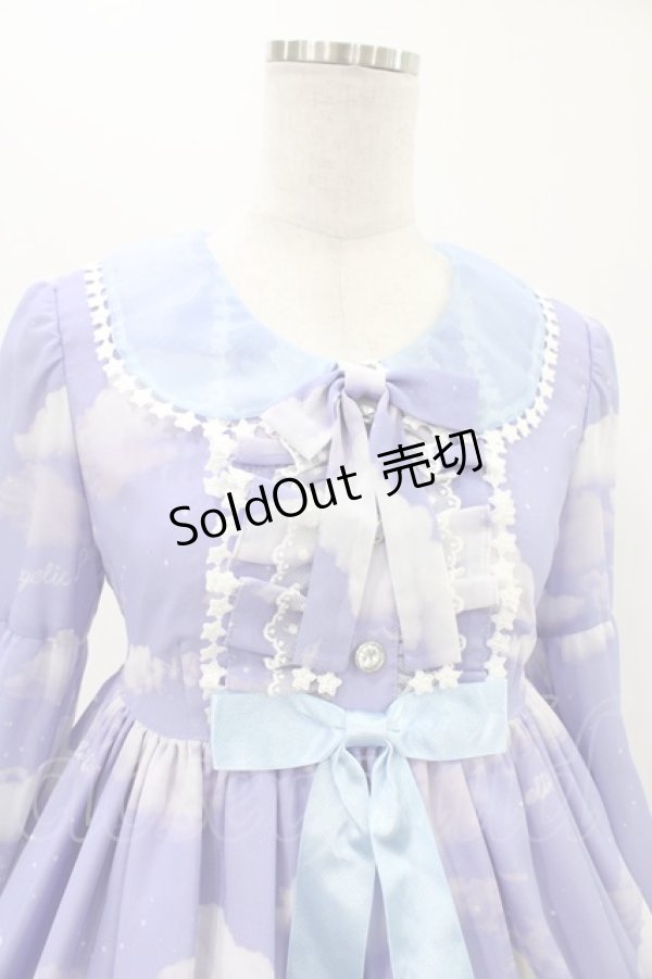 画像4: Angelic Pretty / Misty Sky Brilliant ColorワンピースSet FREE ラベンダー/サックス H-25-11-16-1006-AP-OP-YZ-ZH (4)