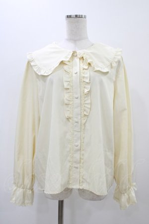 画像: m petit by misako / AM マルエリフリルブラウス 4L 生成り H-25-11-16-1040-LO-BL-NS-ZH
