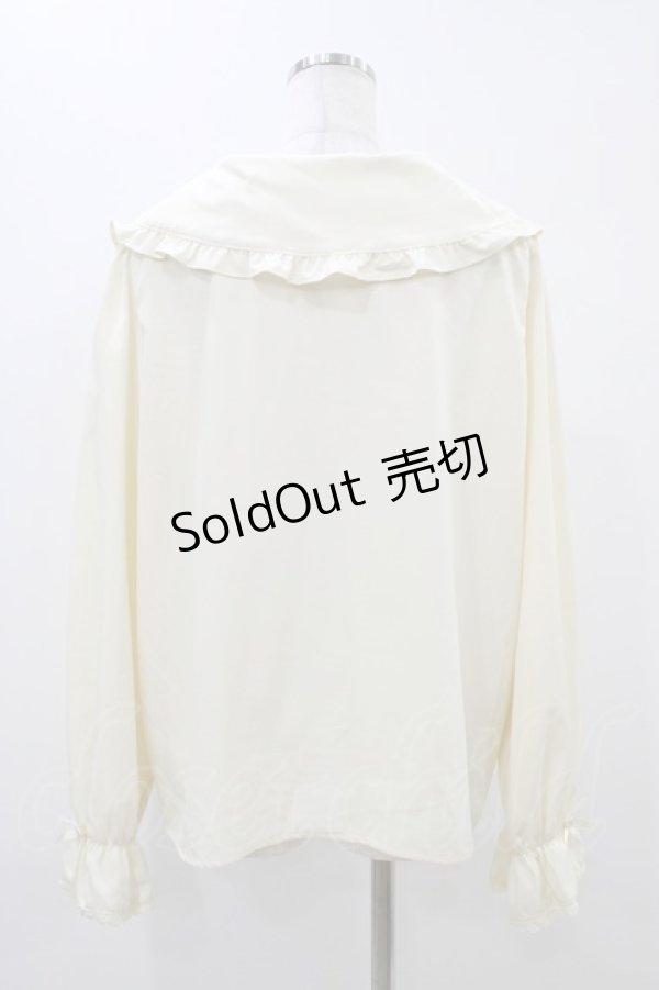 画像2: m petit by misako / AM マルエリフリルブラウス 4L 生成り H-25-11-16-1040-LO-BL-NS-ZH (2)