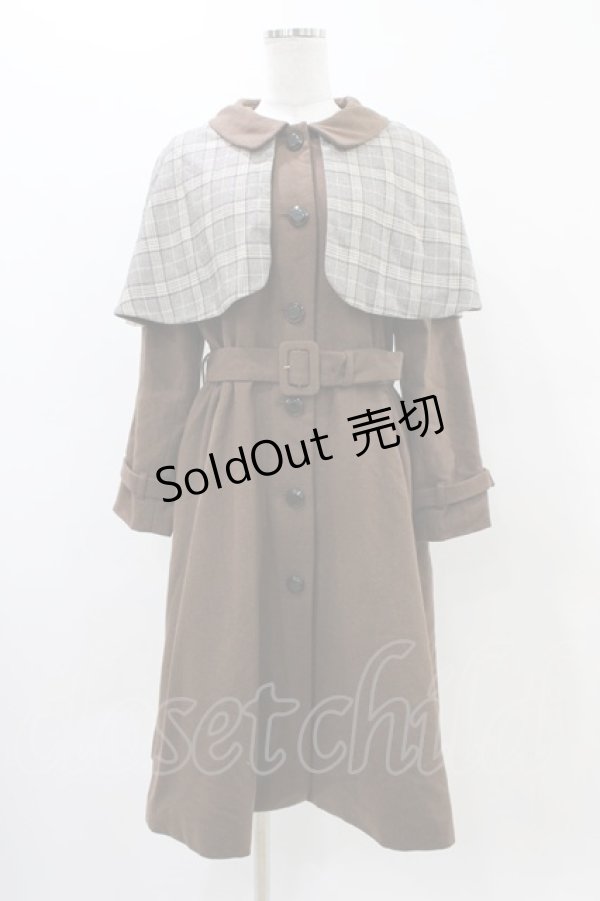 画像3: an another angelus / チェックケープ付き3WAYコート Free BROWN H-25-11-16-1046-CA-CO-NS-ZH (3)