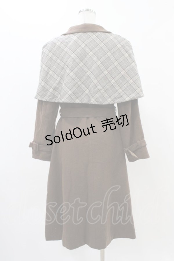 画像4: an another angelus / チェックケープ付き3WAYコート Free BROWN H-25-11-16-1046-CA-CO-NS-ZH (4)