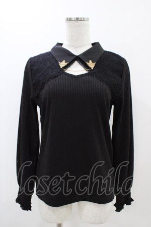 画像: axes femme / チェーン付カットアウトプルオーバー Free ブラック H-25-11-16-1048-AX-TO-NS-ZH