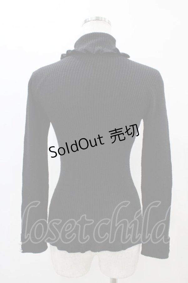 画像2: F&A / 釦付きリブタートル Free Black H-25-11-16-1049-LO-TO-NS-ZH (2)