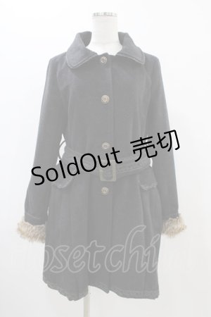 画像: axes femme / ベルト付きコート L ブラック H-25-11-16-1050-AX-CO-NS-ZH