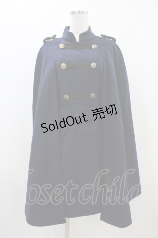 画像1: axes femme / ナポレオンマント風コート M ネイビー H-25-11-16-1051-AX-CO-NS-ZH (1)