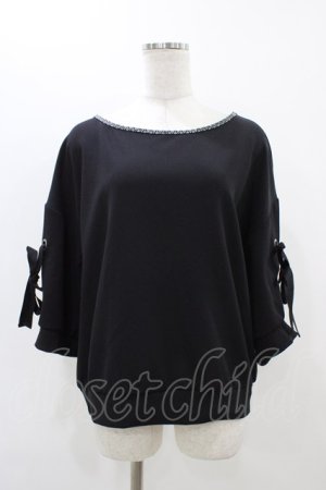 画像: axes femme / 袖リボントップス M ブラック H-25-11-16-1052-AX-TO-NS-ZH