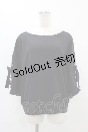 画像: axes femme / 袖リボントップス M ブラック H-25-11-16-1052-AX-TO-NS-ZH