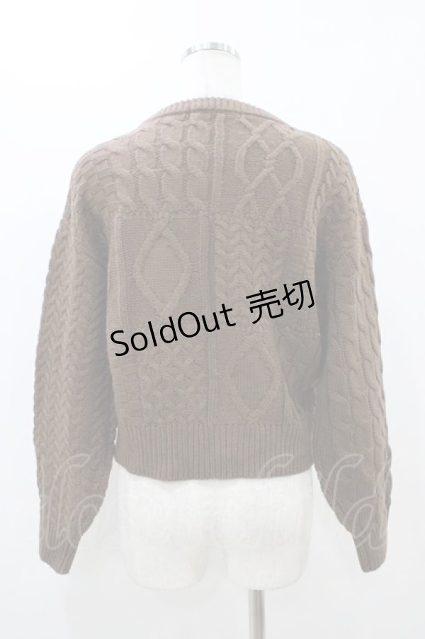 画像2: Fi.n.t / パッチワーク風ニットプルオーバー Free BROWN H-25-11-16-1053-CA-TO-NS-ZH (2)