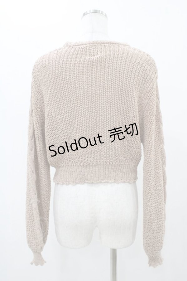 画像2: F&A / ドライフラワー釦テープヤーンカーディガン Free PINK BEIGE H-25-11-16-1054-LO-TO-NS-ZH (2)