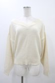画像1: F&A / バックレースアップVネックニットプルオーバー Free OFF WHITE H-25-11-16-1059-LO-TO-NS-ZH (1)