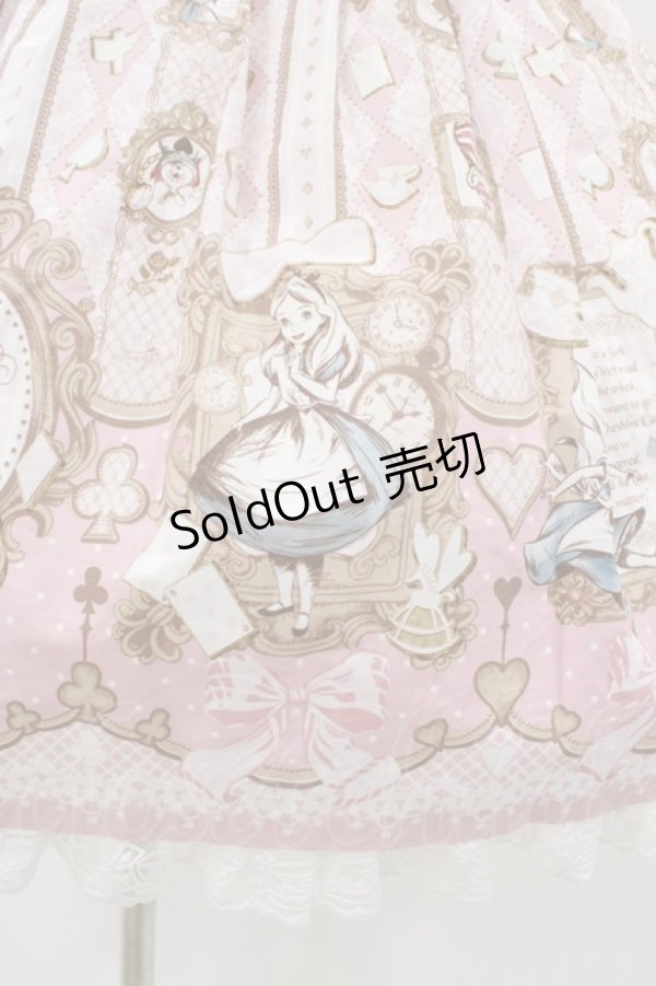 画像5: Angelic Pretty / Alice in WonderLandジャンパースカート Free ピンク H-25-11-16-1008-AP-OP-NS-ZH (5)