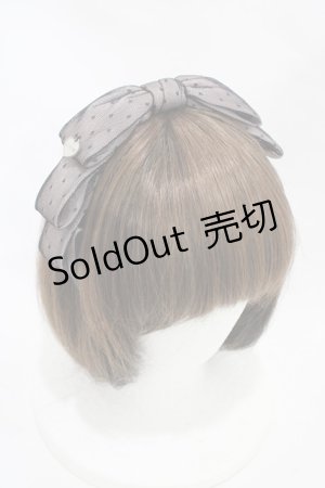 画像: LAFARY / ドットチュールリボンカチューシャ  ブラック H-25-11-16-1002-0-AC-NS-ZH