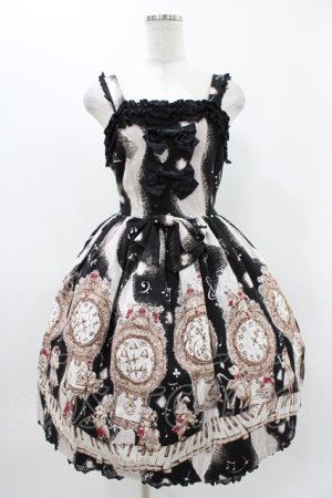 画像: ALICE and the PIRATES / アリスのからくり時計オーケストラ柄ジャンパースカートI Free ブラック H-25-11-16-1011-PA-OP-NS-ZH