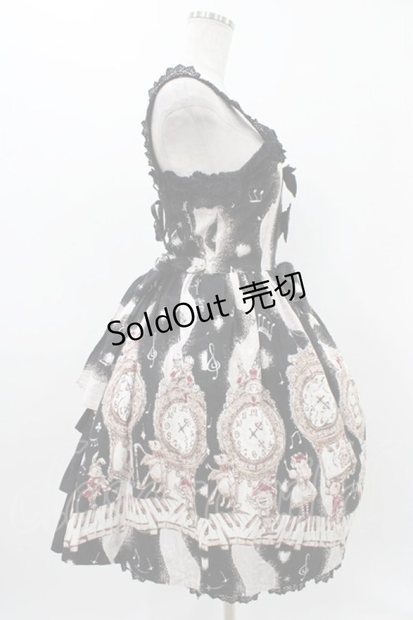 画像3: ALICE and the PIRATES / アリスのからくり時計オーケストラ柄ジャンパースカートI Free ブラック H-25-11-16-1011-PA-OP-NS-ZH (3)