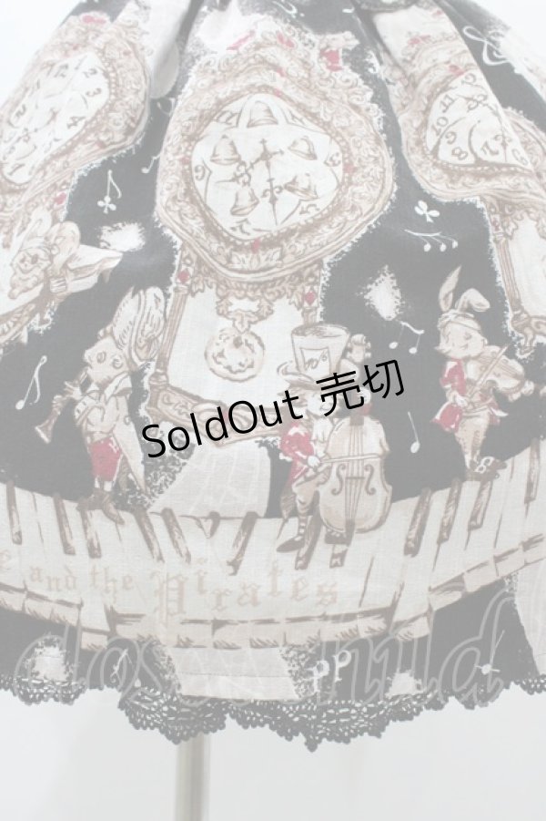 画像5: ALICE and the PIRATES / アリスのからくり時計オーケストラ柄ジャンパースカートI Free ブラック H-25-11-16-1011-PA-OP-NS-ZH (5)