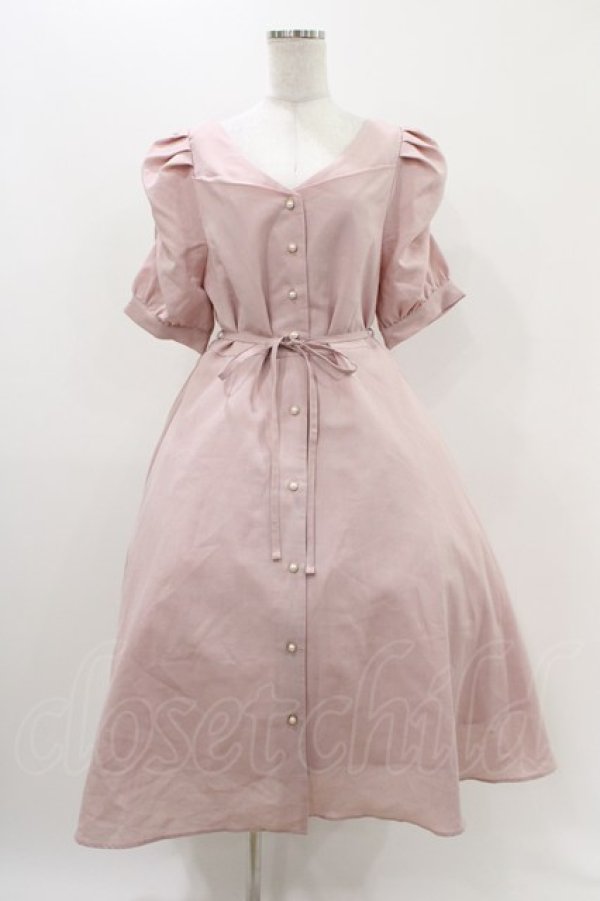 画像1: axes femme / 袖ボリュームワンピース M ピンク H-25-11-16-1015-AX-OP-NS-ZH (1)