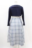 画像2: an another angelus / ジャケット付きダブル釦チェックワンピース Free NAVY×WH H-25-11-16-1019-CA-OP-NS-ZH (2)