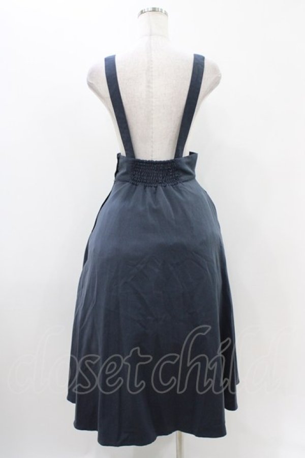 画像2: an another angelus / 釦チェーン使いサスペンダー付きフレアースカート Free BLUE GRAY H-25-11-16-1022-CA-SK-NS-ZH (2)