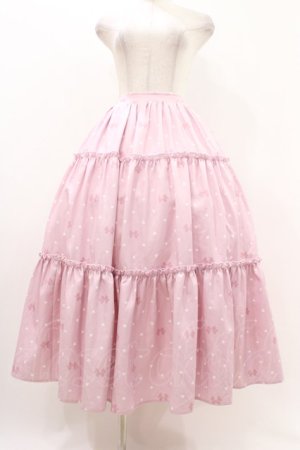 画像: axes femme kawaii / ハートドット柄ティアードスカート M ピンク H-25-11-16-1024-AX-SK-SZ-ZH