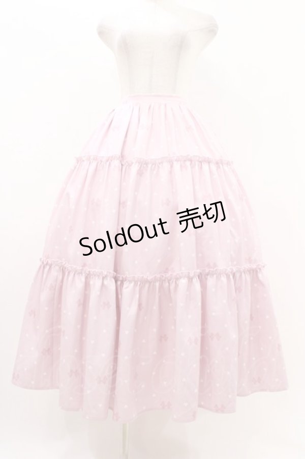 画像1: axes femme kawaii / ハートドット柄ティアードスカート M ピンク H-25-11-16-1024-AX-SK-SZ-ZH (1)