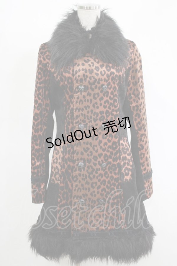 画像1: ALGONQUINS / レオパードコート  ブラウン×ブラック H-25-11-17-030-AL-CO-KB-ZH (1)