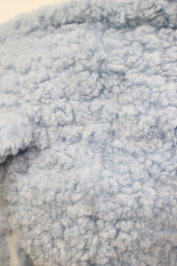 画像4: LISTEN FLAVOR / 猫耳肉球ファイヤーボアブルゾン  ライトブルー×ホワイト H-25-11-17-035-PU-JA-KB-ZH (4)