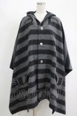 画像1: MILKBOY / ボーダーニットポンチョ  ブラック×グレーボーダー H-25-11-17-038-MB-JA-KB-ZH (1)