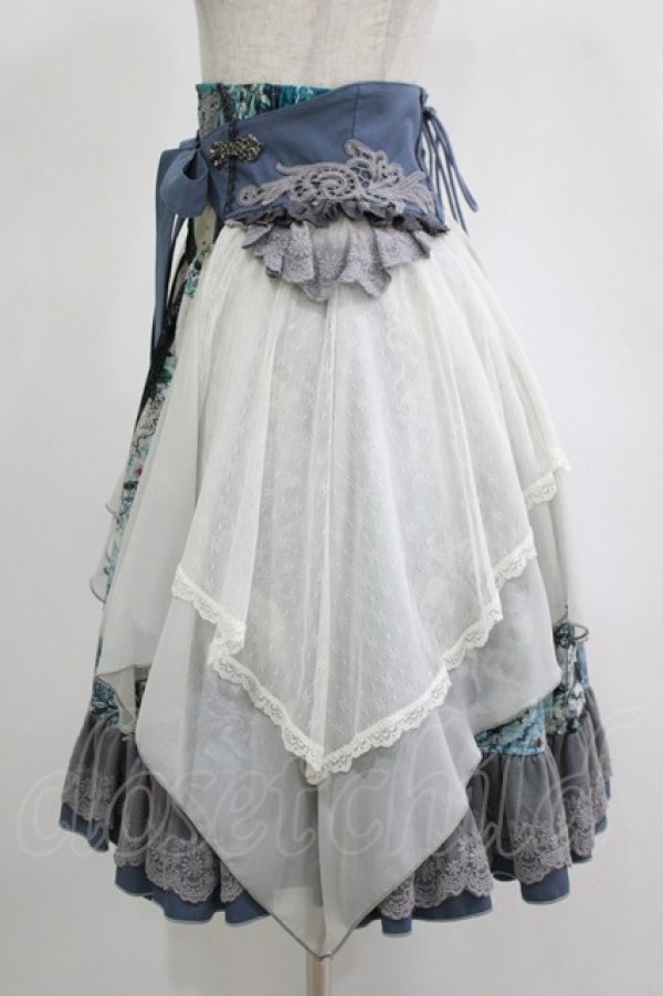 画像2: Ozz oneste / Valkrie神殿モチーフスカート  ブルー H-25-11-17-005-OO-SK-KB-ZH (2)