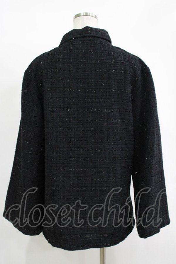 画像3: NieR Clothing / ラメツイードジャケット  黒 H-25-11-17-041-PU-JA-KB-ZH (3)