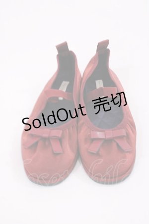 画像: m petit by misako / AMリボンバレエシューズ S レッド H-25-11-17-1039-LO-SH-NS-ZH