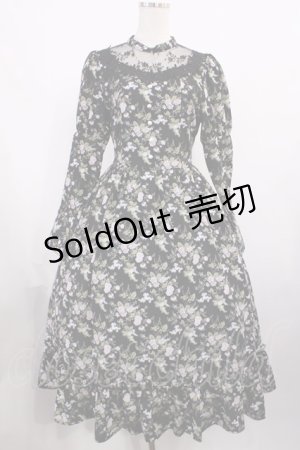 画像: Kurumi Collaboration / KRハナジゴスリーブワンピース M ブラック H-25-11-17-1006-LO-OP-NS-ZH