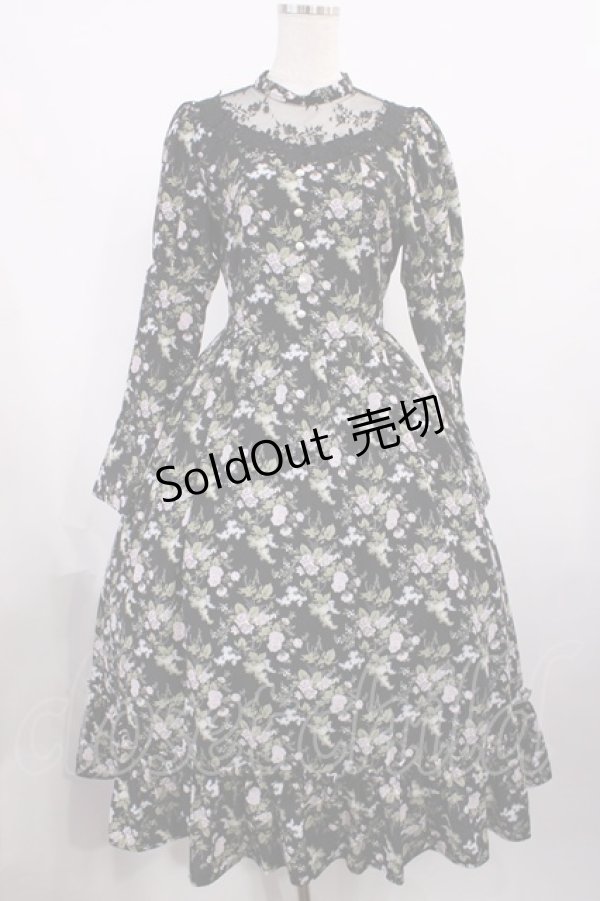 画像1: Kurumi Collaboration / KRハナジゴスリーブワンピース M ブラック H-25-11-17-1006-LO-OP-NS-ZH (1)