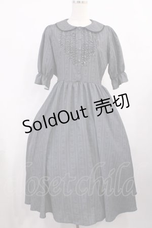 画像: m petit by misako / MSKストライプフレアワンピース M グレー H-25-11-17-1007-LO-OP-NS-ZH