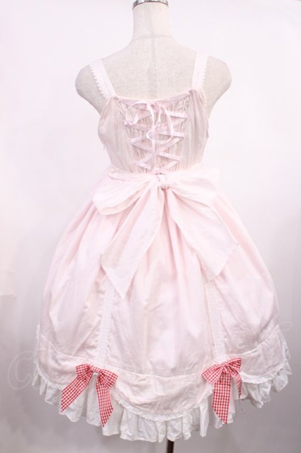 画像3: BABY,THE STARS SHINE BRIGHT / Emiliaギンガムジャンパースカート Free ピンク H-25-11-17-1001-BA-OP-NS-ZH (3)