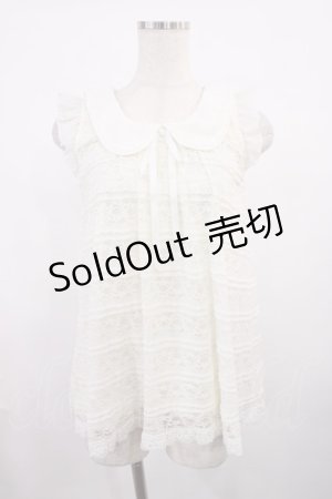 画像: LIZ LISA / 肩フリルレースタンク Free オフ H-25-11-17-1015-LO-TO-NS-ZH