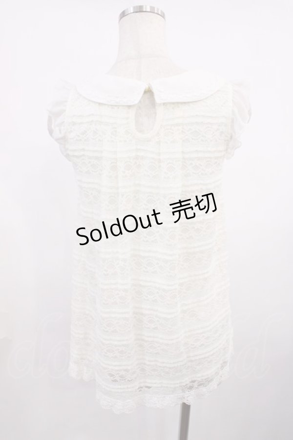 画像2: LIZ LISA / 肩フリルレースタンク Free オフ H-25-11-17-1015-LO-TO-NS-ZH (2)