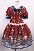 画像1: ALICE and the PIRATES / アリスのワンダーカーチェイス柄ワンピース Free エンジ H-25-11-17-1003-PA-OP-NS-ZH (1)