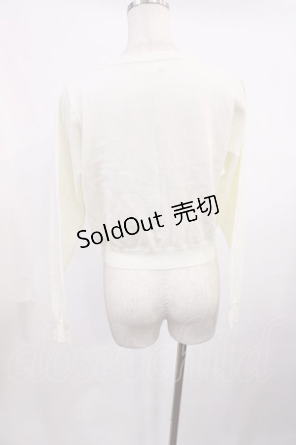 画像2: m petit by misako / AM*ハート透かしニットカーディガン M オフ H-25-11-17-1025-LO-TO-NS-ZH (2)