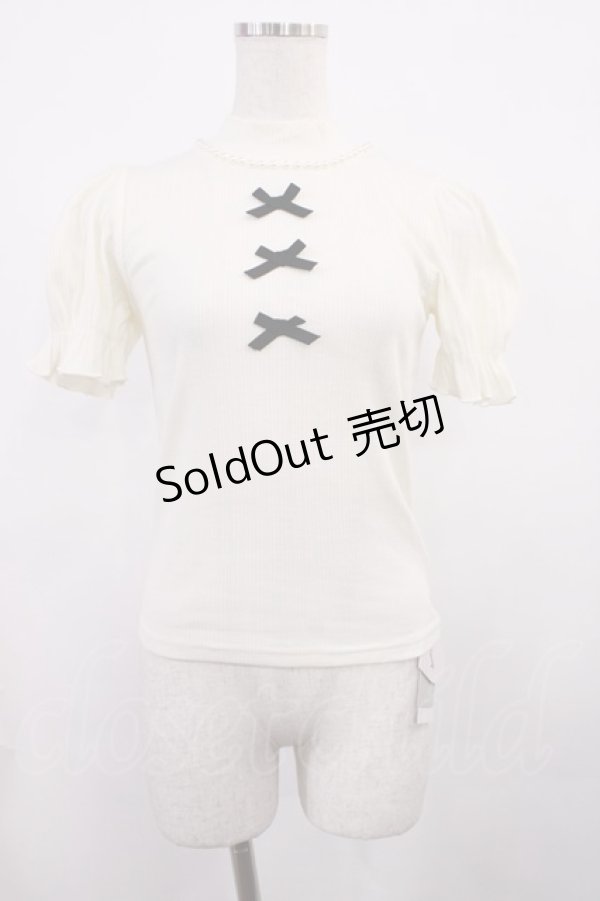 画像1: Ank Rouge / 3つリボンテレコ M オフ H-25-11-17-1026-CA-TO-NS-ZH (1)