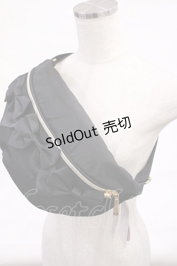 画像1: m petit by misako / TT*AM*リボンBB  ブラック H-25-11-17-1031-LO-BG-NS-ZH (1)