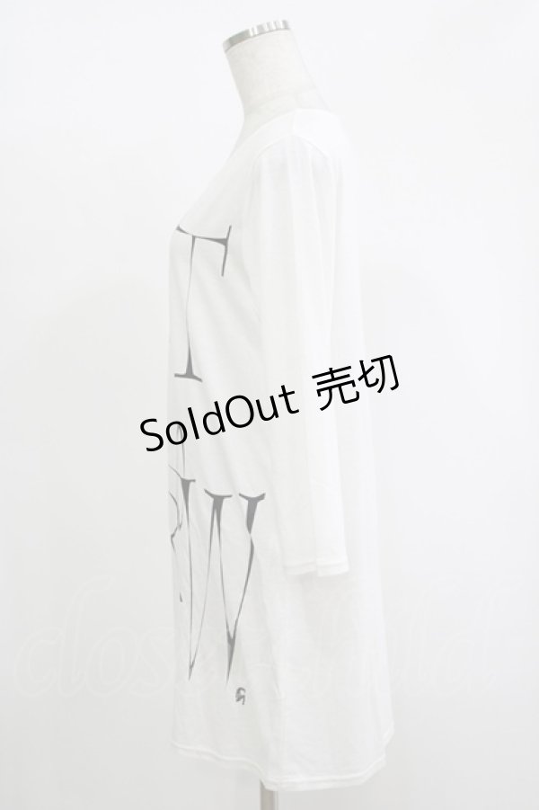 画像2: GADGET GROW / ロゴプリントロングカットソー  白 H-25-11-17-059-GO-TO-KB-ZH (2)