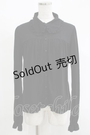 画像: PUTUMAYO / 切替カットブラウス  ブラック H-25-11-17-063-PT-BL-KB-ZH