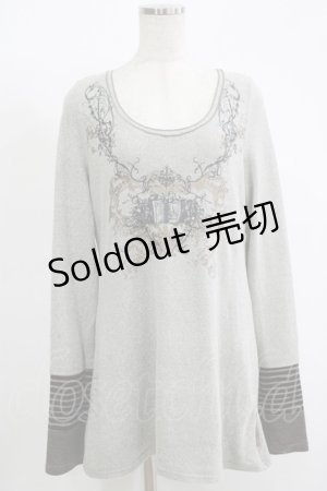 画像: Rozen Kavalier / 刺繍プリントロングカットソー  グレー H-25-11-17-069-OO-TO-KB-ZH