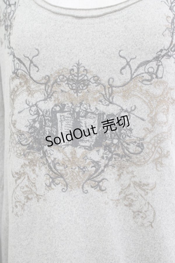 画像5: Rozen Kavalier / 刺繍プリントロングカットソー  グレー H-25-11-17-069-OO-TO-KB-ZH (5)