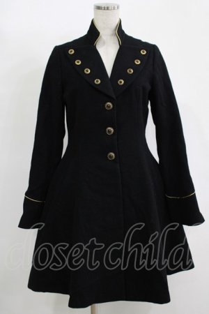 画像: ATELIER BOZ / スタンドカラーウールコート  黒 H-25-11-17-008-EL-CO-KB-ZH