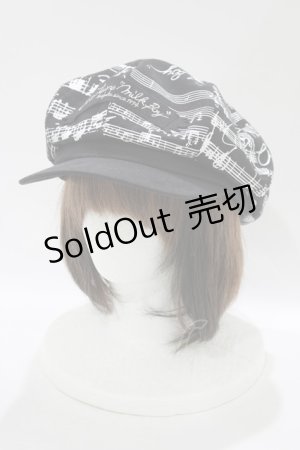 画像: MILKBOY / MUSIC SHEETプリントHat  ブラック H-25-11-17-079-MB-AC-KB-ZH