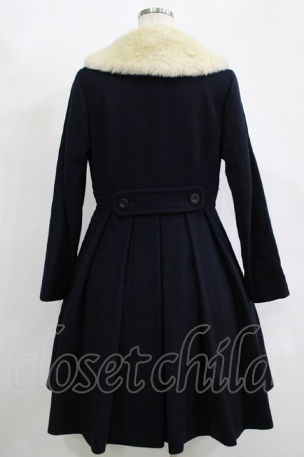 画像3: Leur Getter / ダブルリボン付ウールコート  ネイビー H-25-11-17-001-LU-CO-KB-ZH (3)