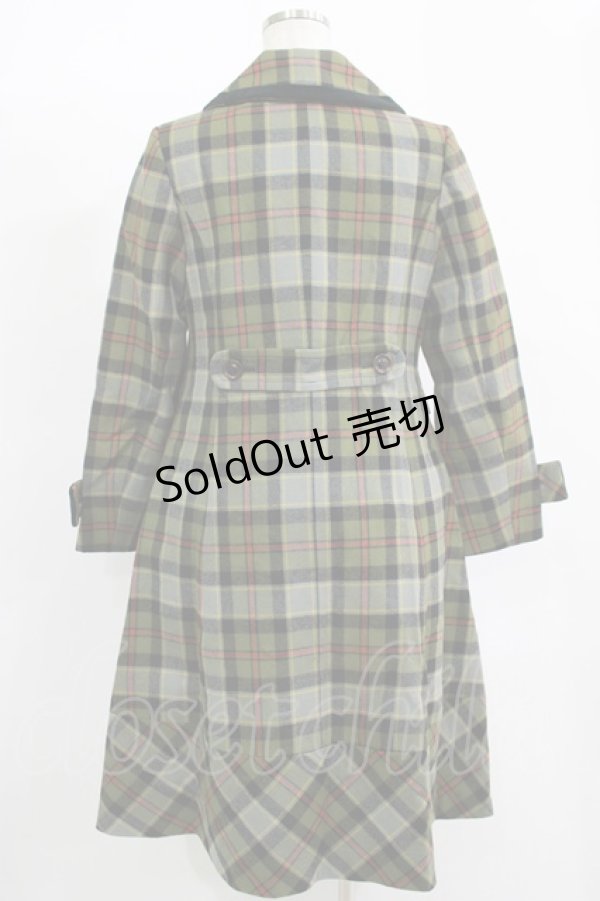 画像3: Jane Marple / Tartan check コクーンコート Free カーキ H-25-11-17-009-JM-CO-KB-ZH (3)